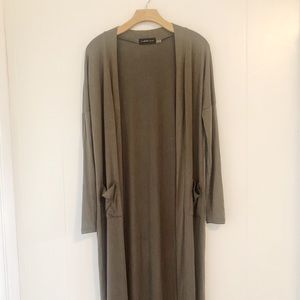 Mustard Seed Sweaters - Long Green Cardigan Duster With Pockets Mustard Seed Sweaters - Long Green Cardigan Duster With Pockets